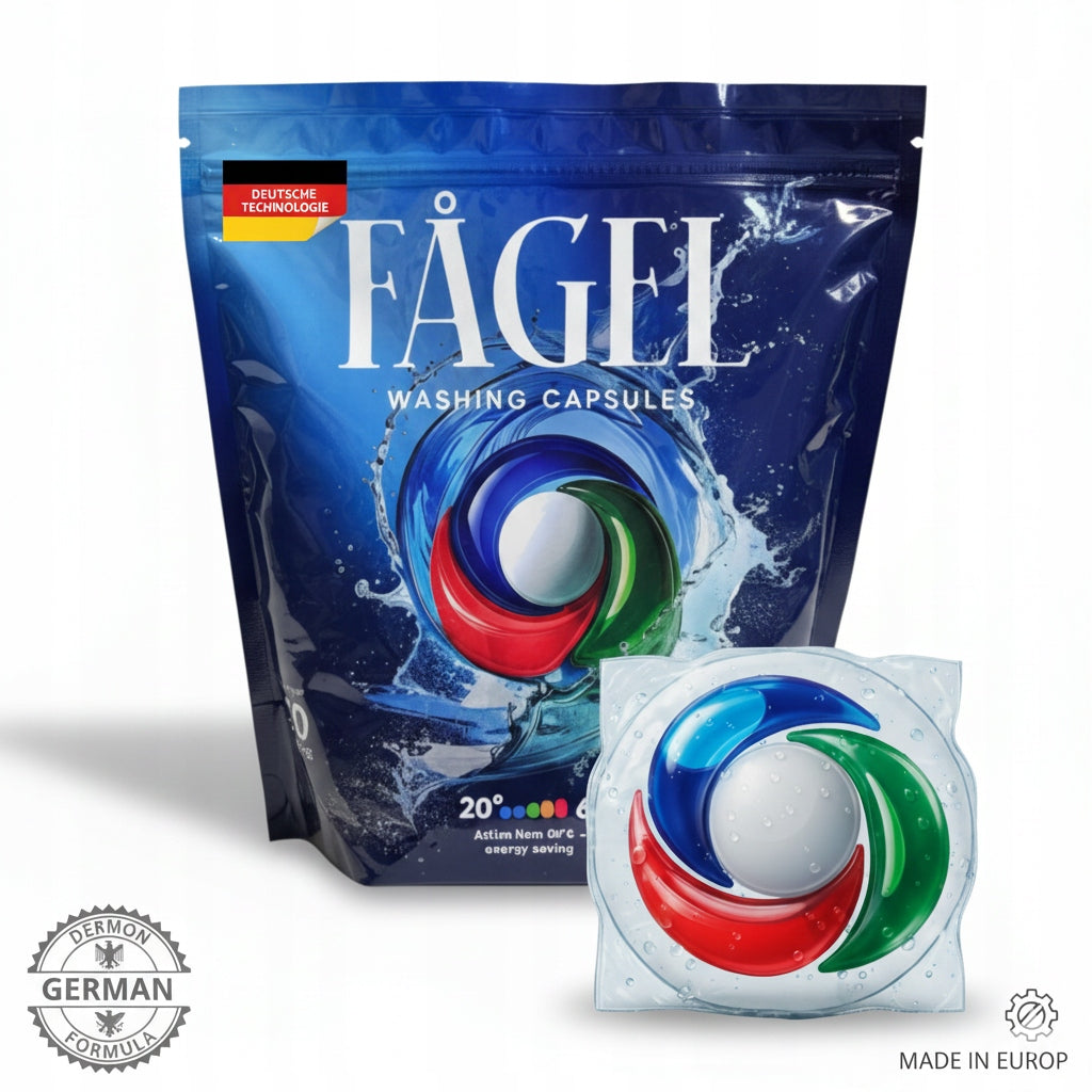 Kapsułki do Prania FAGEL 4w1 50 szt 20 g Niemiecka Technologia Skuteczne