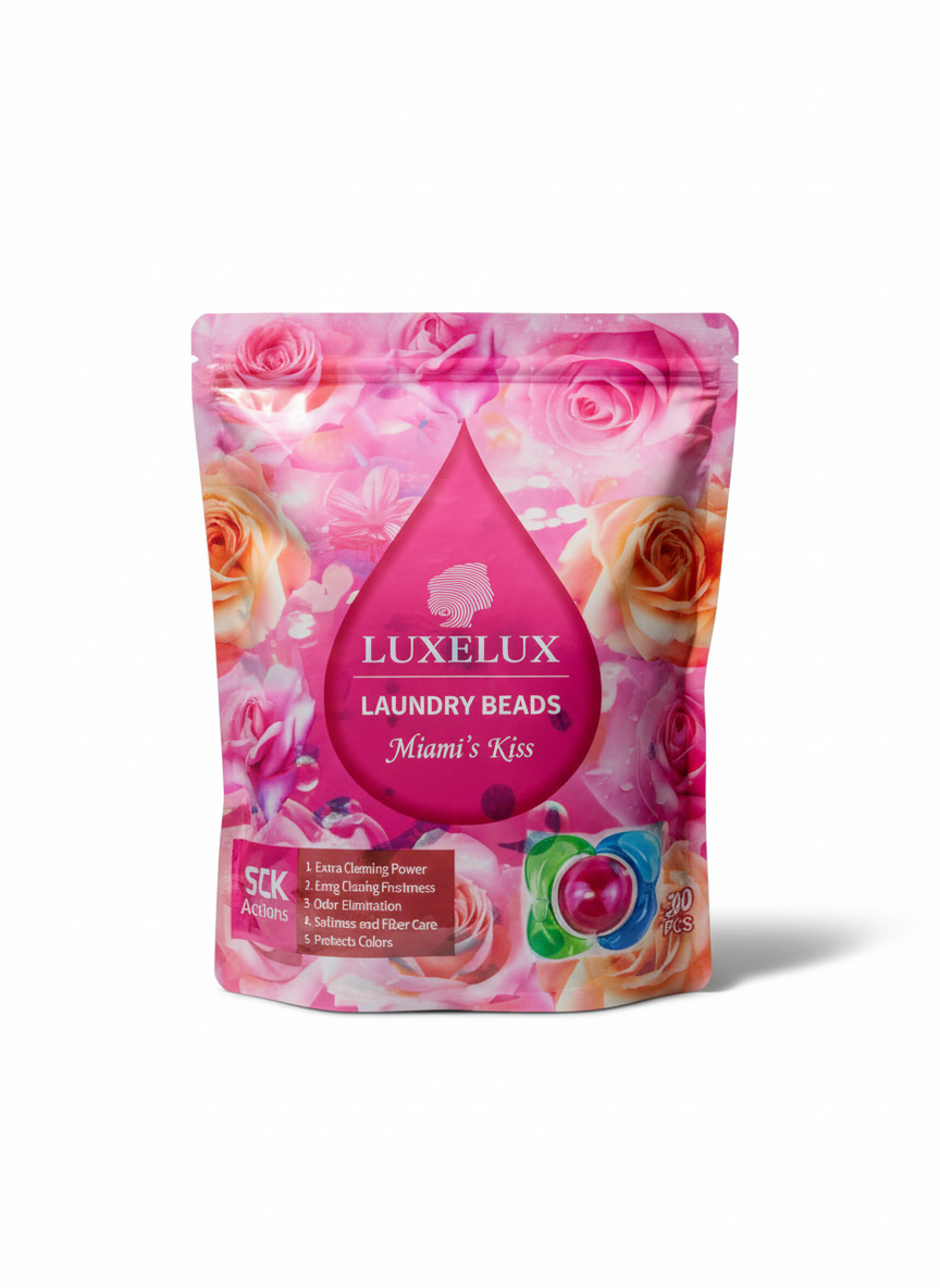 Kapsułki do prania 5w1 30 szt. Laundry Beads – Miami’s Kiss LUXELUX